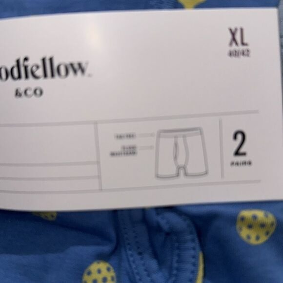 Goodfellow & Co Mens Boxer Briefs 2-Pack XL 40/42 Pickleball Print & Black Cotto - Picture 4 of 6
